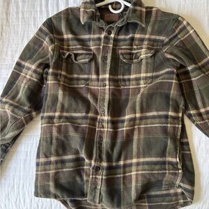 Orvis Plaid Casual Shirt in Green and Brown